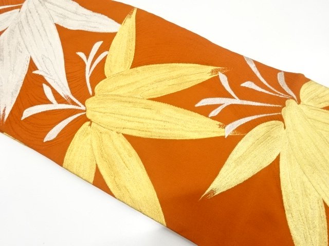 JAPANESEKIMONO / ANTIQUE BAMBOO PATTERN WOVEN NAGOYA OBI (WEARABLE)